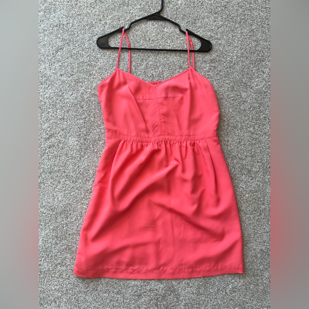 JCrew Sleeveless Mini Dress in Pink Salmon, Size 12